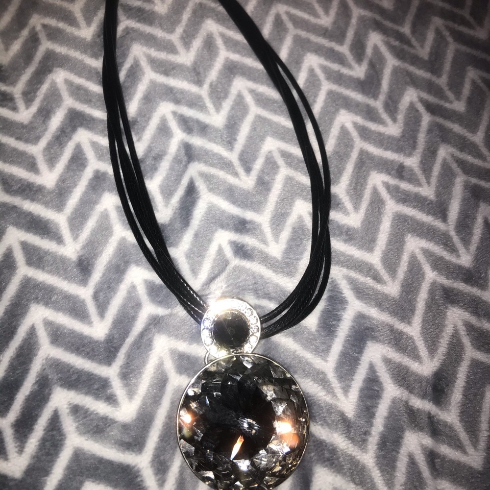 Rope necklace with big costume Diamond